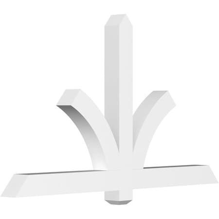 Ekena Millwork Redmond Architectural Grade PVC Gable Bracket, 60"W x 35"H x 4"D x 4"F, 14/12 Pitch GBP060X35X0404RED00